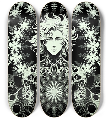 B&W Fractal Man #33