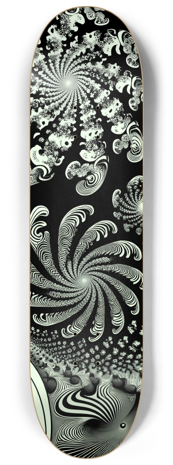 B&W Fractal Man #15 #3 8-1/4 Skateboard Deck