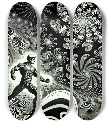 B&W Fractal Man #15