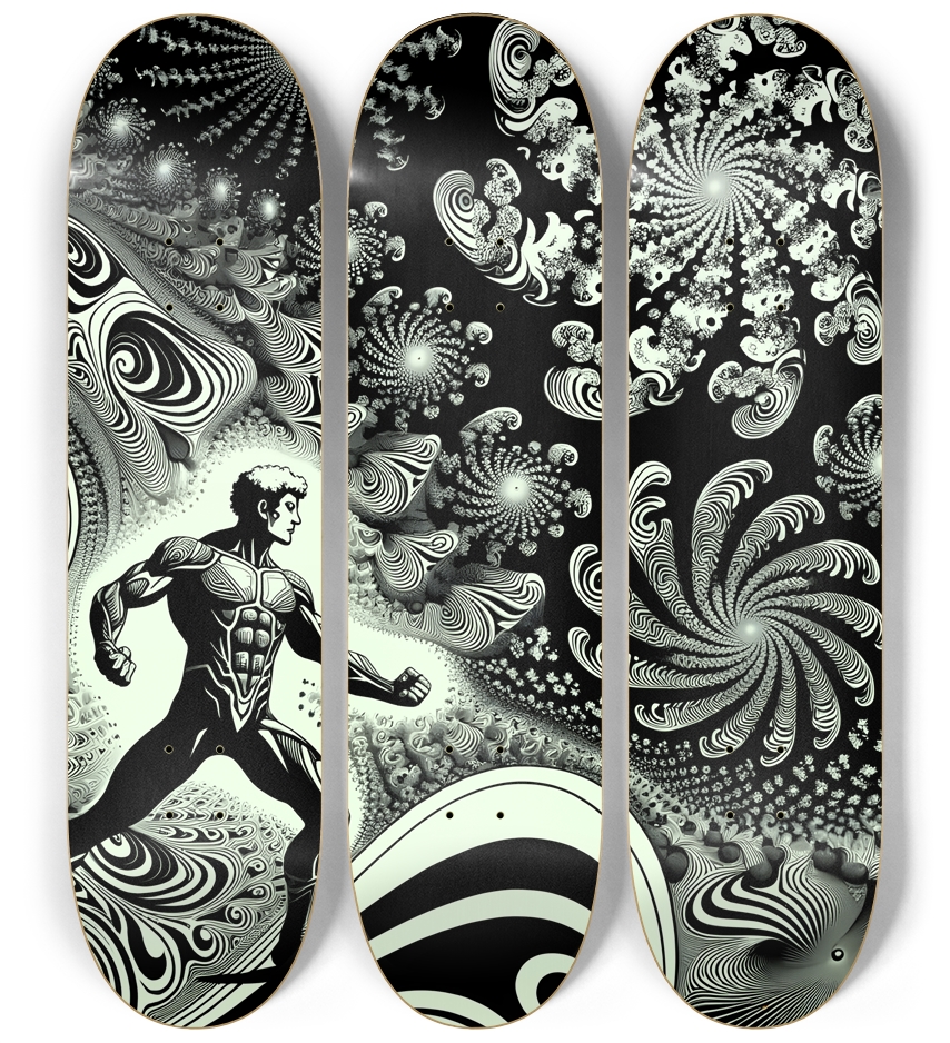B&W Fractal Man #15