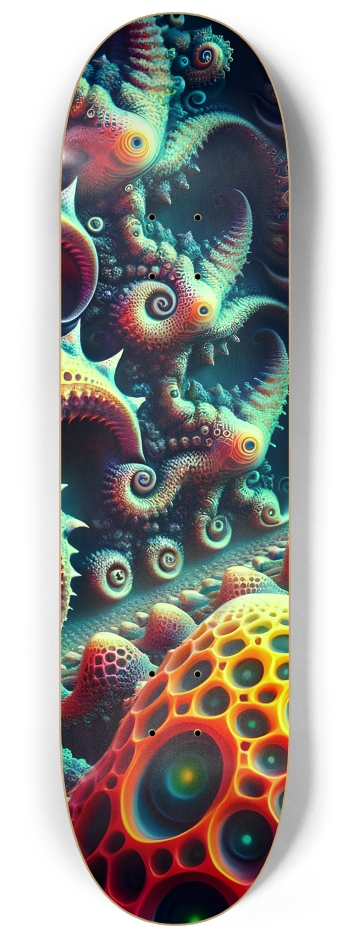 Psychedelic Fractal Starfish #1 #3 8-1/4 Skateboard Deck