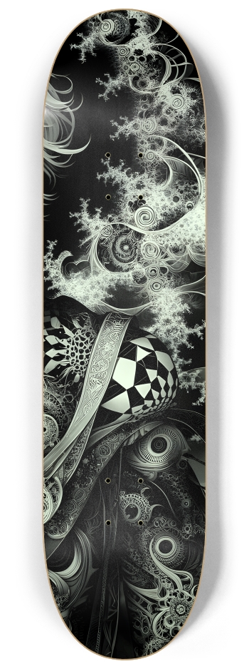 B&W Fractal Man #14 #3 8-1/4 Skateboard Deck