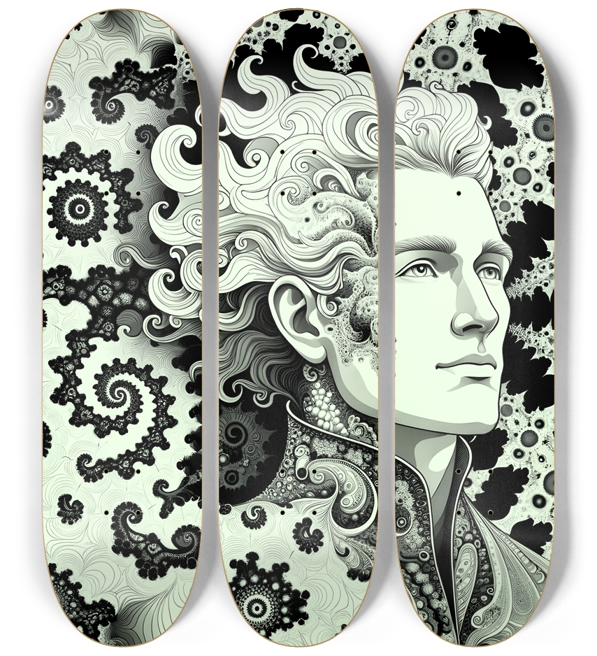 B&W Fractal Man #36