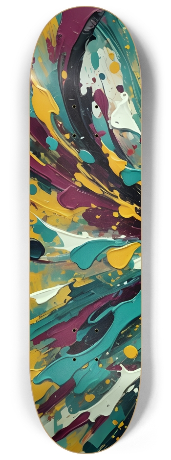 Splatter Oil Painting #1 #1 8-1/4 Skateboard Deck