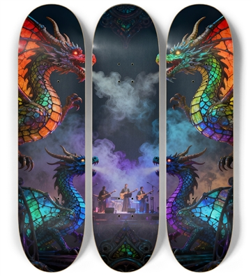 Stained-Glass Dragons at Blues Concert #1
