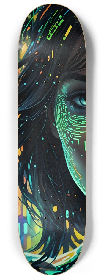 A Beautiful Cyber Woman #1 #1 8-1/4 Skateboard Deck