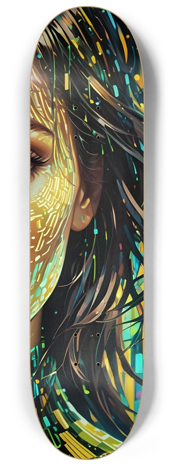 A Beautiful Cyber Woman #1 #3 8-1/4 Skateboard Deck