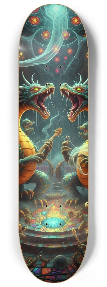Blues Singing Dragons #1 #2 8-1/4 Skateboard Deck