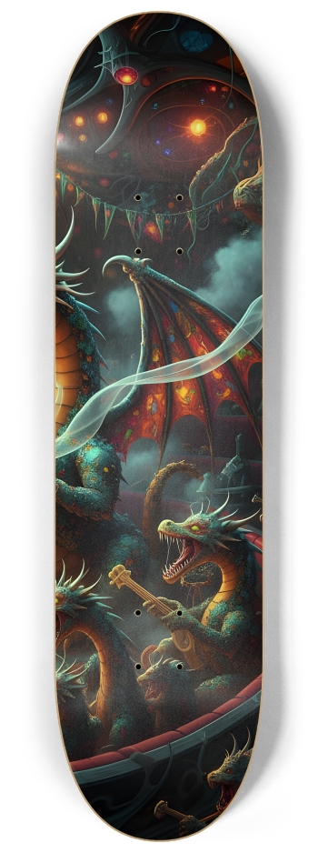 Blues Singing Dragons #1 #3 8-1/4 Skateboard Deck