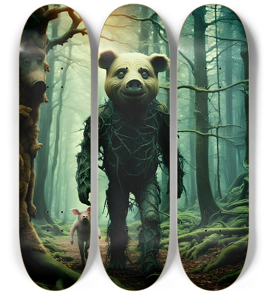Papa Pig and Piglet #1 3 Deck Wall Series