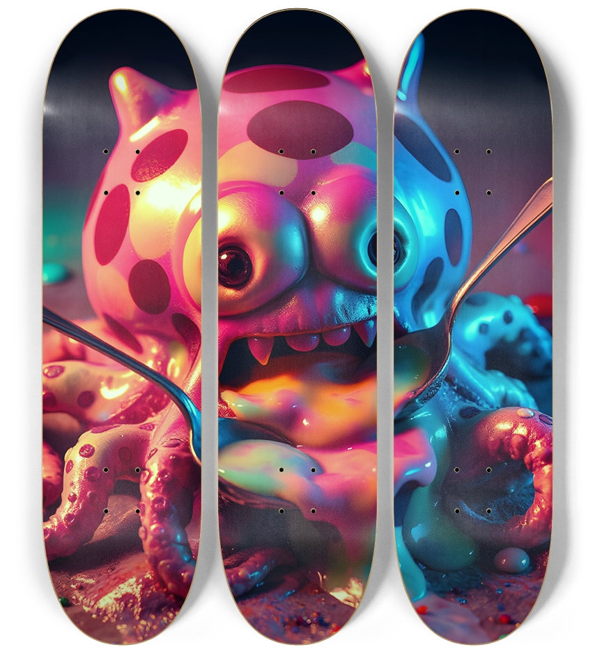 Tentacled Spotted Pudding Blob #32 3 Deck Wall Series