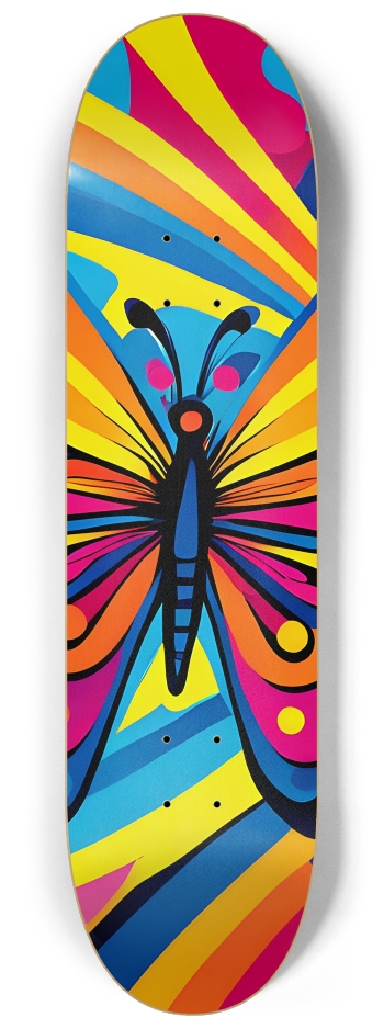 Neo Pop Art Butterfly #8 #2 8-1/4 Skateboard Deck