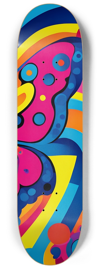Neo Pop Art Butterfly #8 #3 8-1/4 Skateboard Deck
