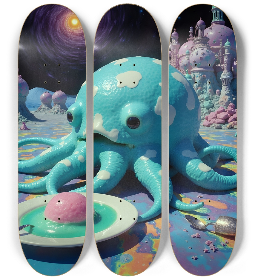 Tentacled Spotted Pudding Blob #28 3 Deck Wall Series