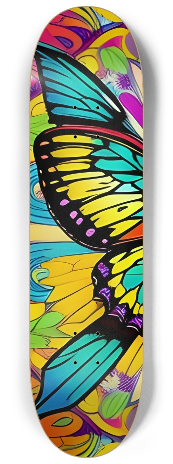 Neo Pop Art Butterfly #20 #1 8-1/4 Skateboard Deck