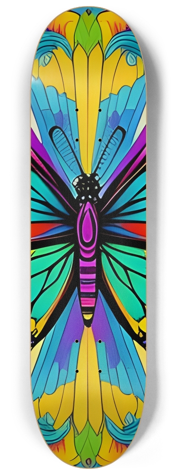 Neo Pop Art Butterfly #20 #2 8-1/4 Skateboard Deck