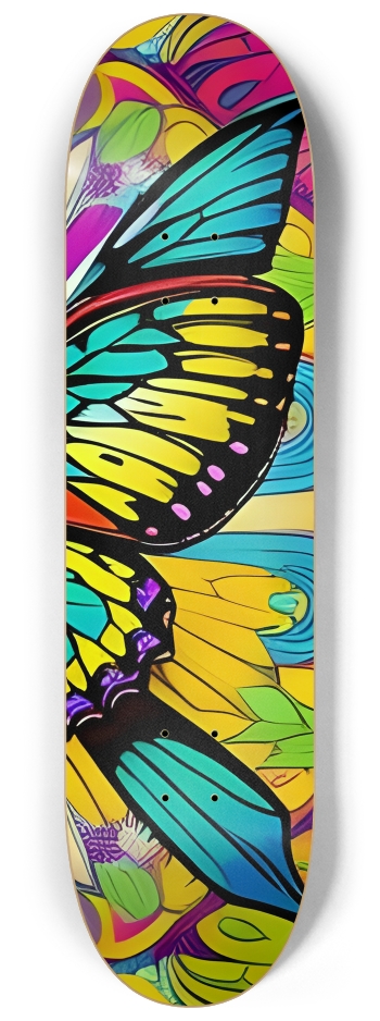 Neo Pop Art Butterfly #20 #3 8-1/4 Skateboard Deck