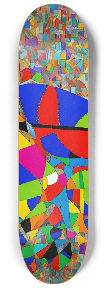 Neo-Pop Art Stained Glass Dragon Fly #1 #1 8-1/4 Skateboard Deck