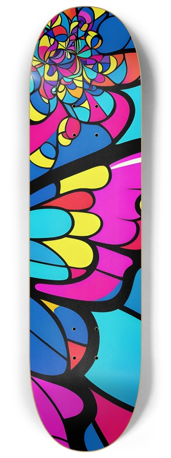 Neo Pop Art Butterfly #14 #3 8-1/4 Skateboard Deck