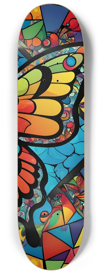 Neo Pop Art Butterfly #13 #3 8-1/4 Skateboard Deck