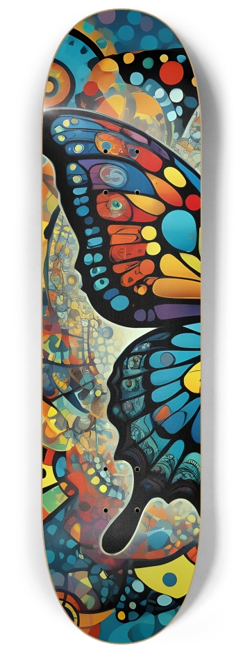 Neo Pop Art Butterfly #18 #1 8-1/4 Skateboard Deck