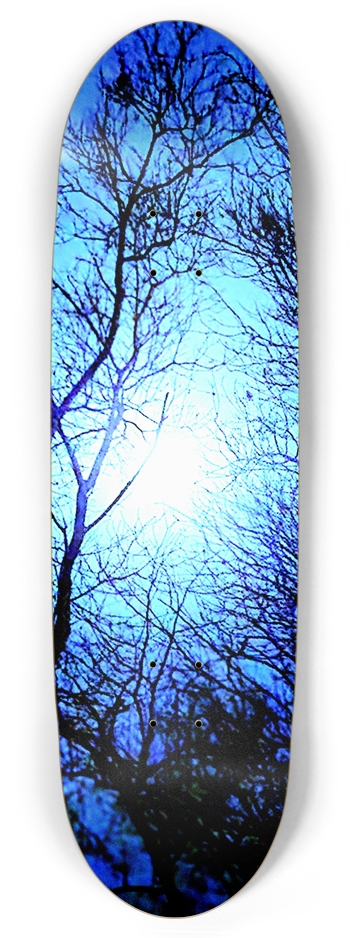 Blue Nightfall Amidst the Trees Football Shape