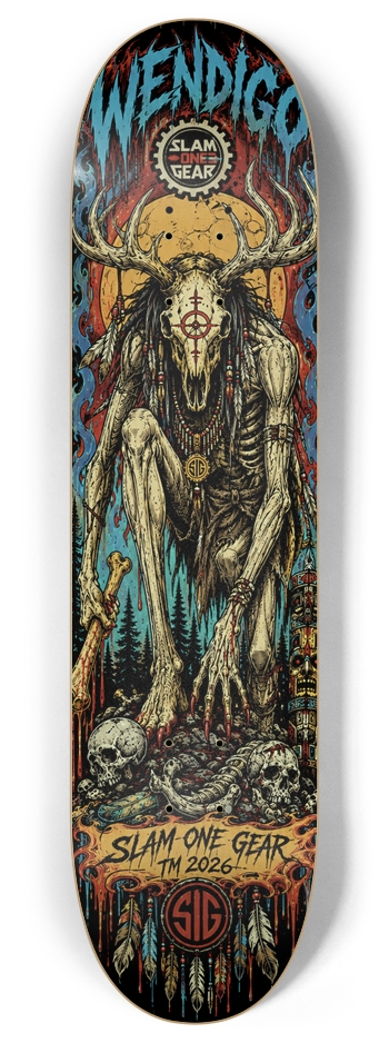 Wendigo SLAM ONE GEAR 8 Inch Skateboard Deck