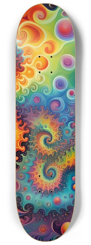 Airbrush Fractal #27 #2 8-1/4 Skateboard Deck