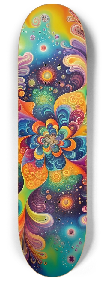 Airbrush Fractal #8 #2 8-1/4 Skateboard Deck