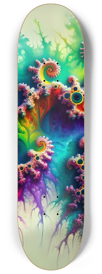 Airbrush Fractal #31 #1 8-1/4 Skateboard Deck