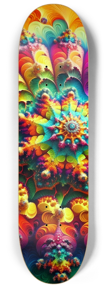 Airbrush Fractal #1 #2 8-1/4 Skateboard Deck