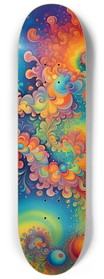 Airbrush Fractal #6 #3 8-1/4 Skateboard Deck