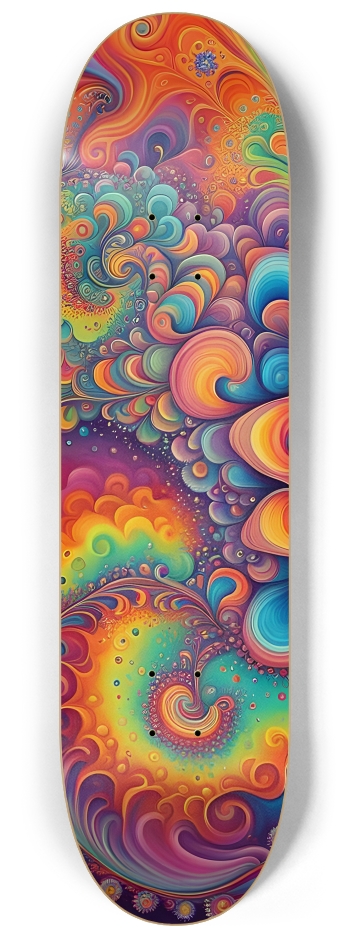 Airbrush Fractal #29 #1 8-1/4 Skateboard Deck