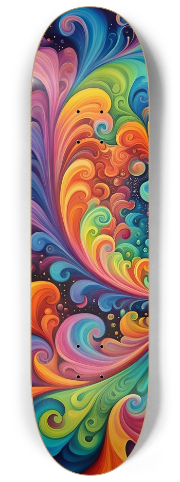 Airbrush Fractal #24 #1 8-1/4 Skateboard Deck