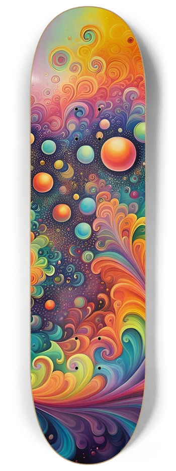 Airbrush Fractal #24 #3 8-1/4 Skateboard Deck