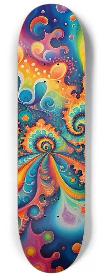 Airbrush Fractal #10 #2 8-1/4 Skateboard Deck