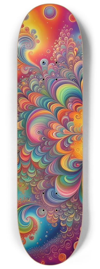 Airbrush Fractal #16 #1 8-1/4 Skateboard Deck