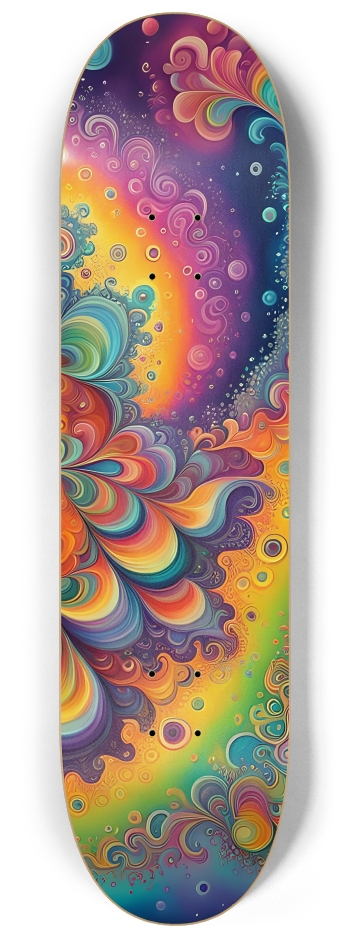 Airbrush Fractal #16 #3 8-1/4 Skateboard Deck