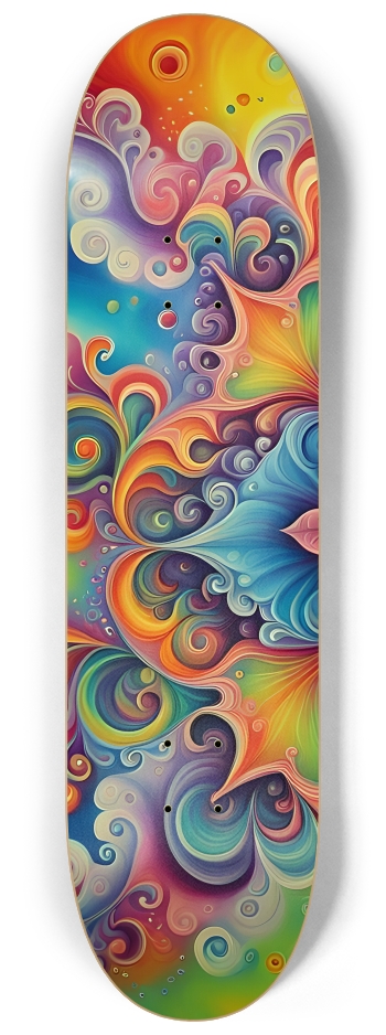 Airbrush Fractal #9 #1 8-1/4 Skateboard Deck