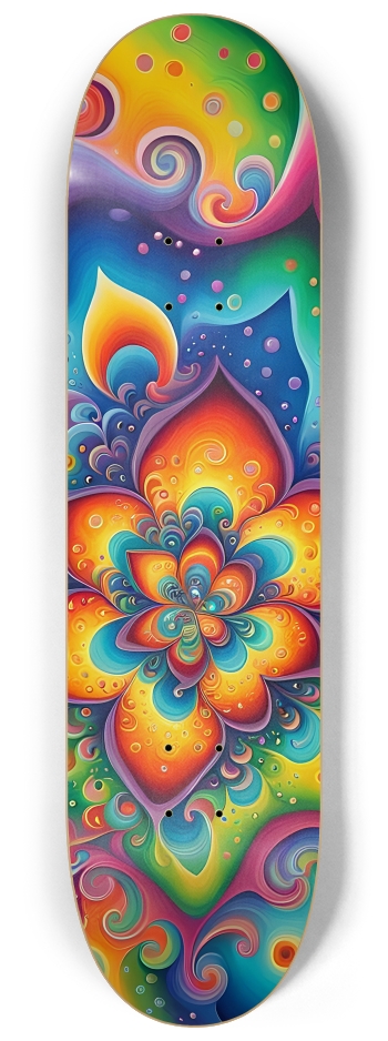 Airbrush Fractal #22 #2 8-1/4 Skateboard Deck