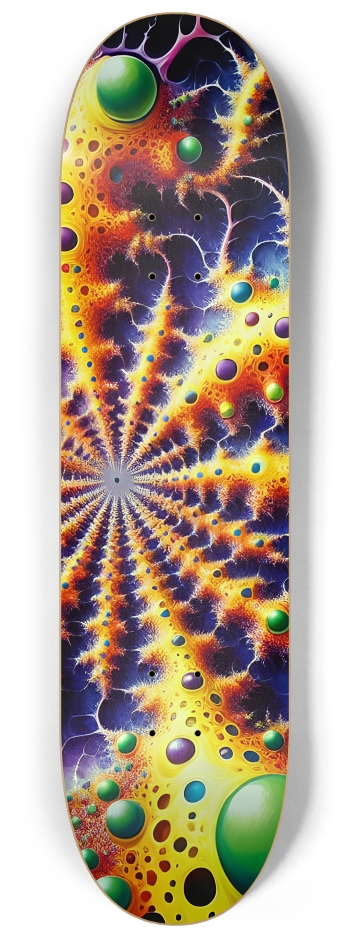 Airbrush Fractal #5 #2 8-1/4 Skateboard Deck