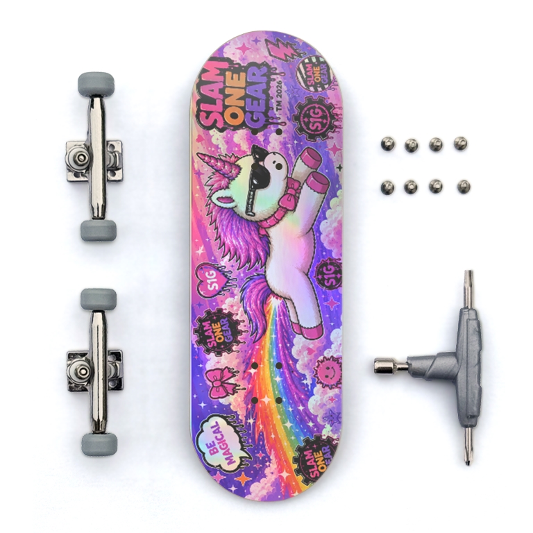 Flying Unicorn SLAM ONE GEAR Custom Fingerboard