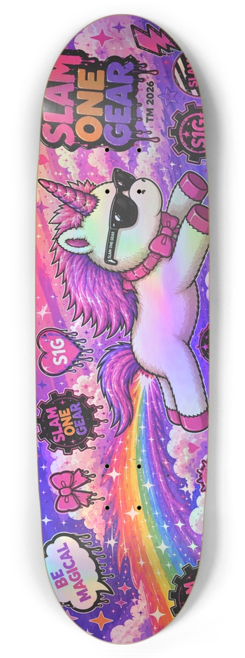 Flying Unicorn SLAM ONE GEAR Custom Skateboard