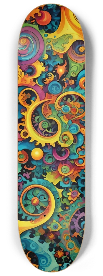 Airbrush Fractal #60 #1 8-1/4 Skateboard Deck