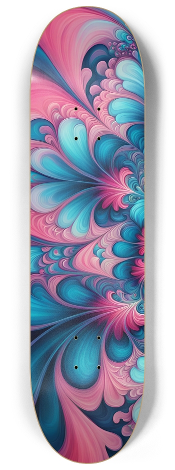 Airbrush Fractal #47 #1 8-1/4 Skateboard Deck