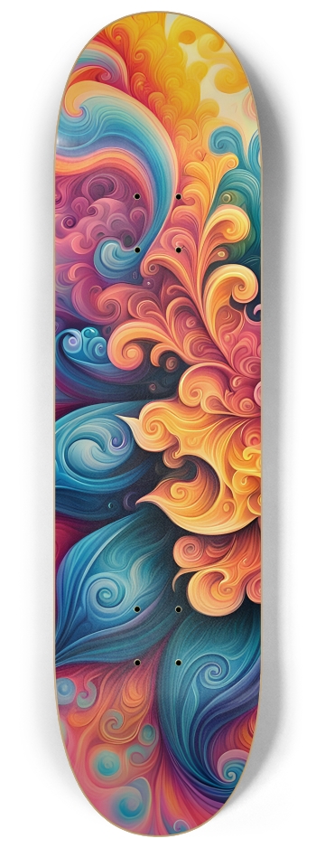 Airbrush Fractal #51 #1 8-1/4 Skateboard Deck