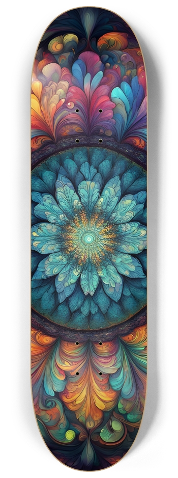 Airbrush Fractal #63 #2 8-1/4 Skateboard Deck