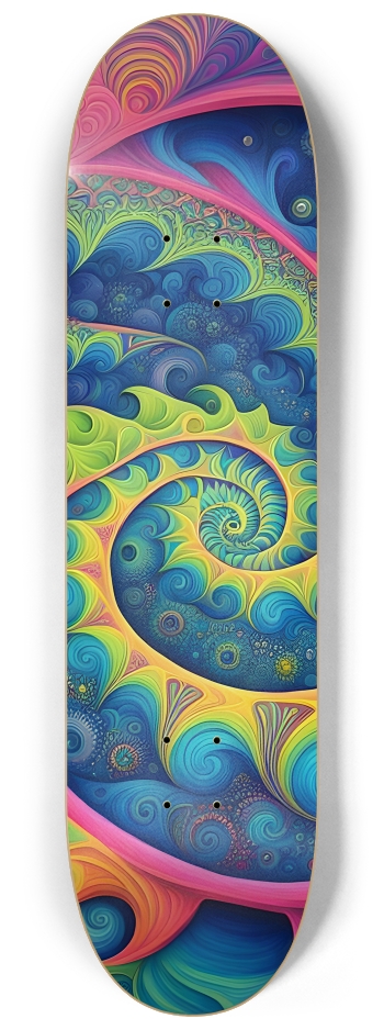 Airbrush Fractal #38 #2 8-1/4 Skateboard Deck
