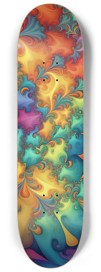 Airbrush Fractal #48 #1 8-1/4 Skateboard Deck