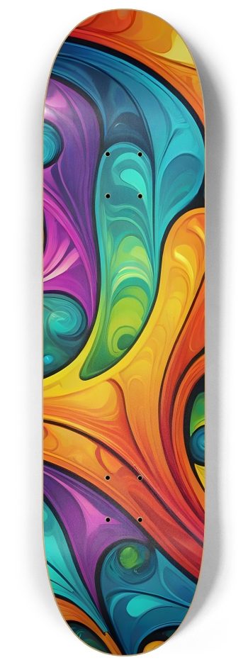 Airbrush Fractal #70 #1 8-1/4 Skateboard Deck